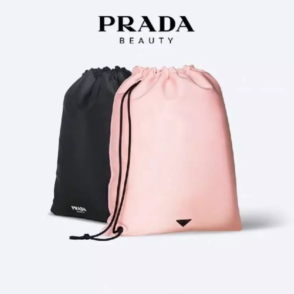 PRADA PARADOXE PINK/BLACK REVERSIBLE DRAWSTRINGS BACKPACK - Picture 2 of 12